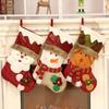 3D Christmas Socks Cartoon Christmas Tree Ornaments Rustic Candy Gift Bags  Xmas Tree Pendants
