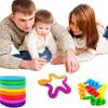 8Pcs Colorful Telescopic Tube Pop Tube Stretching Tube Corrugated Tube Children Adult Stress Relief Toy Educational Folding Toys