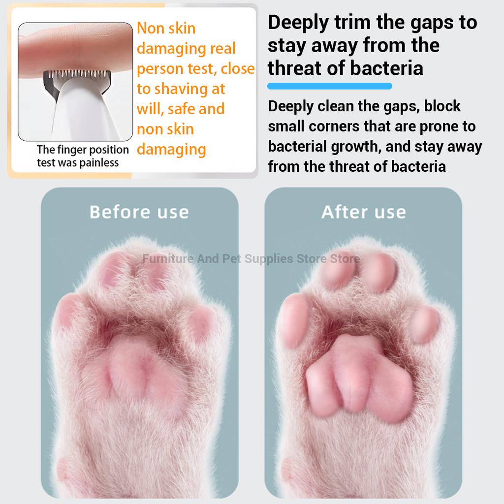 New LED lighting pet paw hair trimmer cat and dog ear/eye area/privacy hair electric trimmer pet paw trimmer pet beauty trimmer