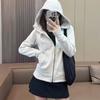 Streetwear Black Hoodie Coat Women's Clothing Hooded Zipper Slim Fit Y2k Jackets Casual Fashion Sweatshirts Ropa Mujer