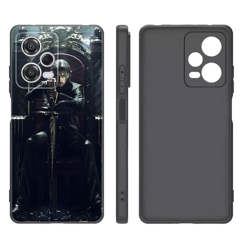 Game Final Fantasy Black Silicone Phone Case For Xiaomi Redmi Note 9 10 11 11S 11T 12 13 Pro 5G Plus 9S 10S 12S
