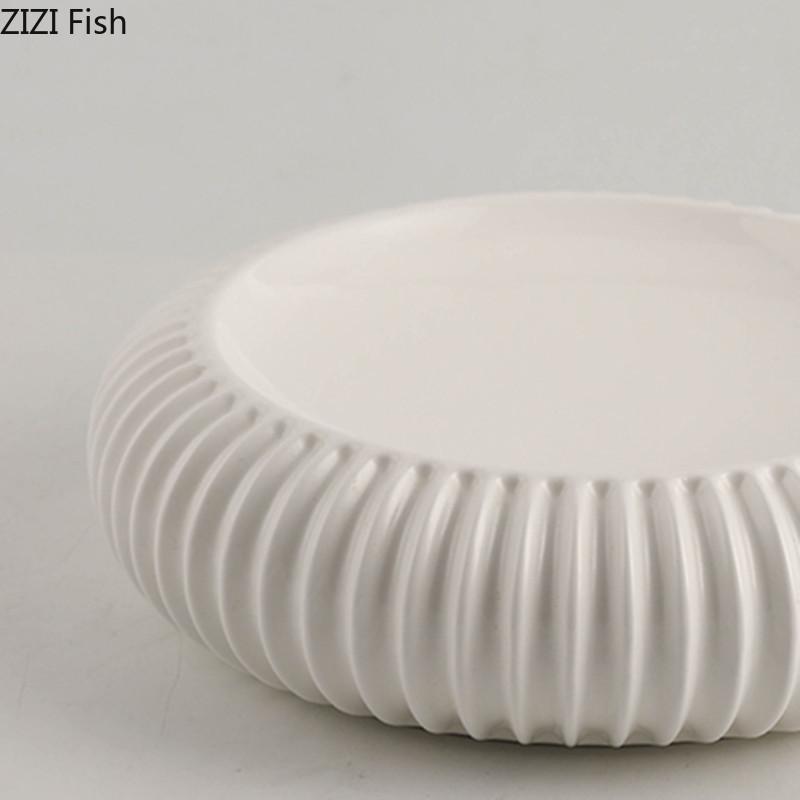 Laternenförmiger Salatteller Nordisches Hotel Essensdekoration Dessertteller Restaurant Hauptgang Steakteller Zuhause Keramik Geschirr