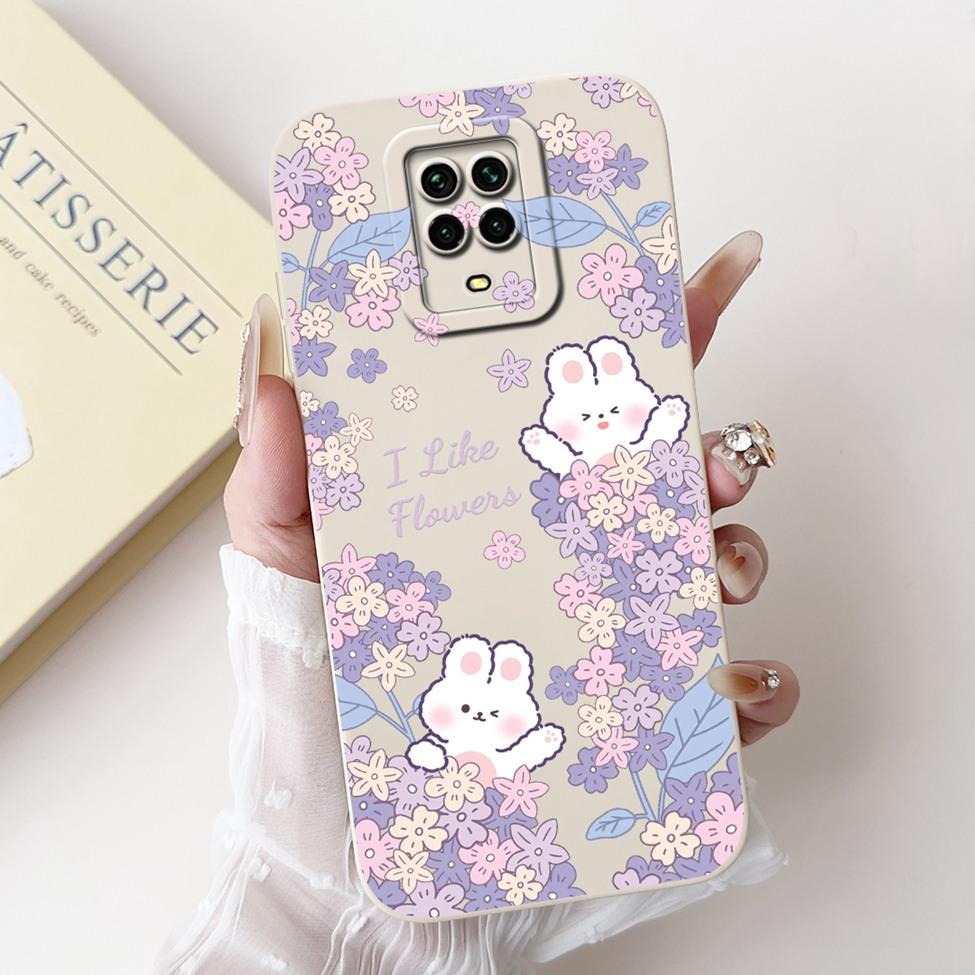 Casing For Redmi Note 9 9S 9Pro 4G Back Cover For Redmi Note 9 Pro Case Cute Cartoon Fashion Flowers Silicone Shockproof Bumper