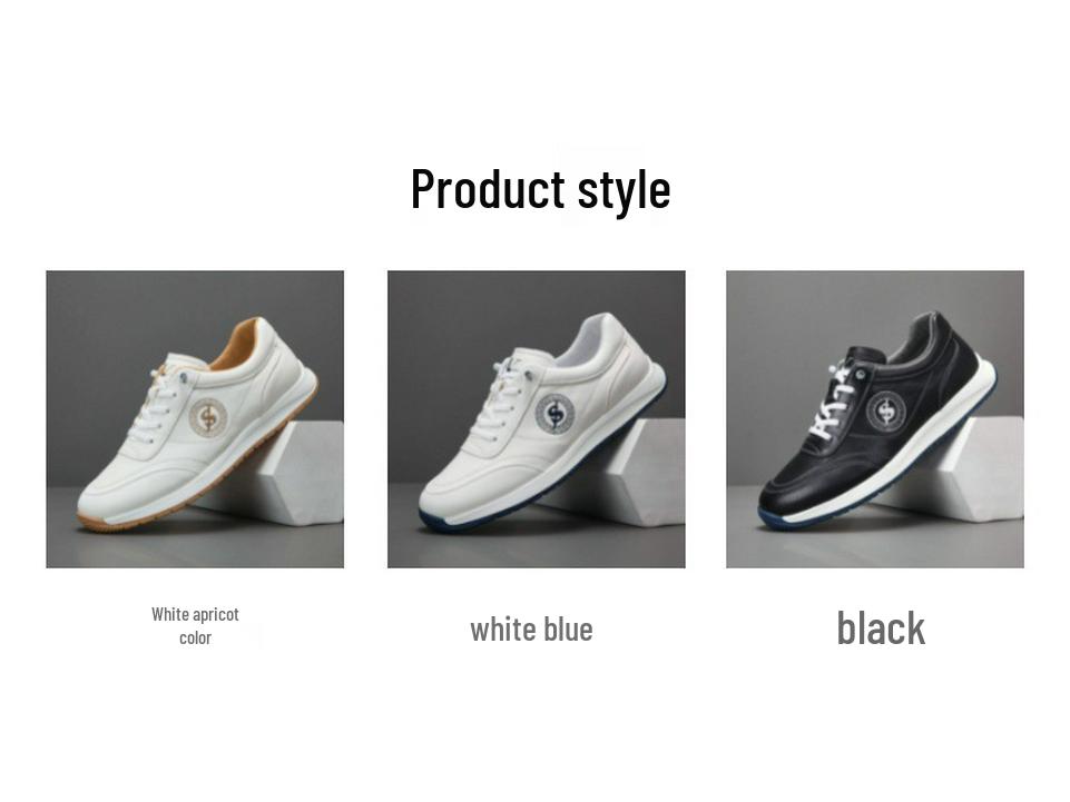 European Men's Genuine Cowhide Leather Casual White Sneakers - Breathable, Non-slip, Outdoor Fitness Shoes