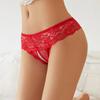 Open Crotch Panties Mesh Perspective Women's Underwear Ladies Lace Sex Thong Crotchless Babydoll Erotic Outfit Red Sexy Lingerie
