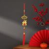 2027 Chinese New Year Goat Hanging Ornaments Gold Lucky Design Red Tassels Spring Festival Home Wall Decor