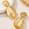 Exaggerated Geometric Earrings Golden Women Jewelry Retro Large Earrings  European American Style