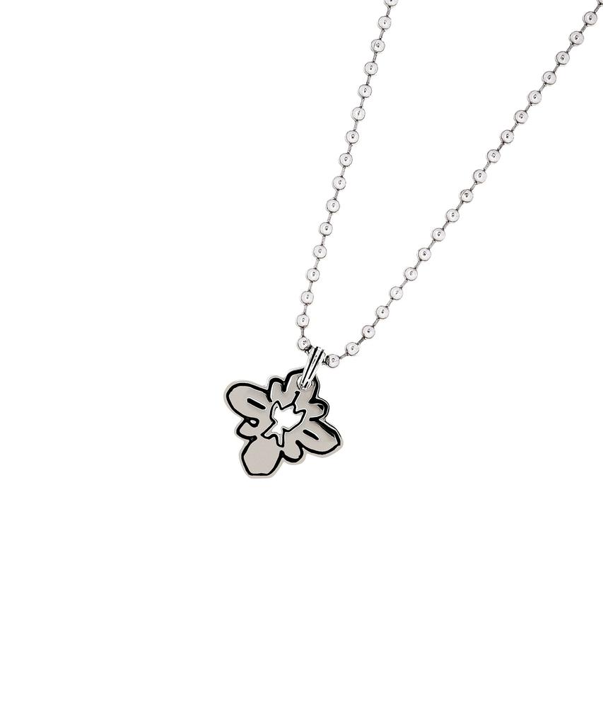 Wacky Willy Drawing Necklace Silver
