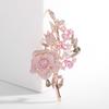 Women Wedding Flower Brooch Crystal Rhinestones Zircon Pin Clothing Accessories