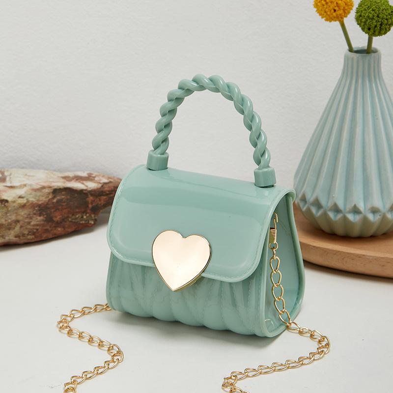 2023 Diamond Embossed Heart-Shaped Mini Jelly Coin Purse