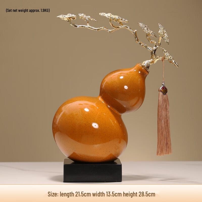 New Chinese Style Ceramic Gourd Ornament