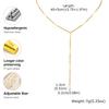 Elegant Long Chain Y Shape Necklace for Women Stainless Steel Rectangular Bar Drop  Necklaces Aesthetics Choker Jewelry Gift