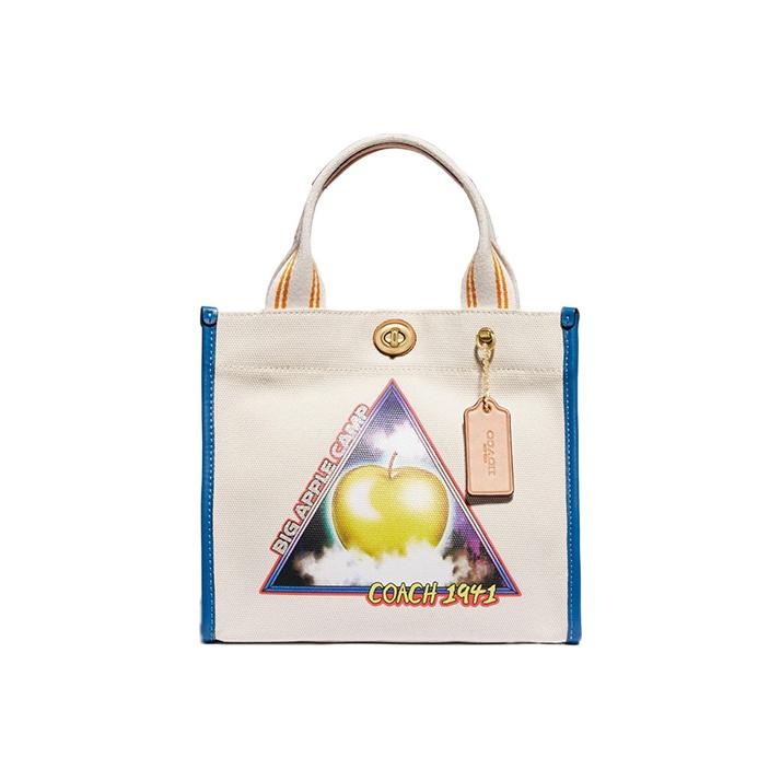 

Coach Recycled Tote 22 Eco-Friendly Material Sci-Fi Big Apple Camping Pattern Canvas Bag Women Tote Chalk-White 3671-B4HA Basic Set (Bag+Dust Bag)