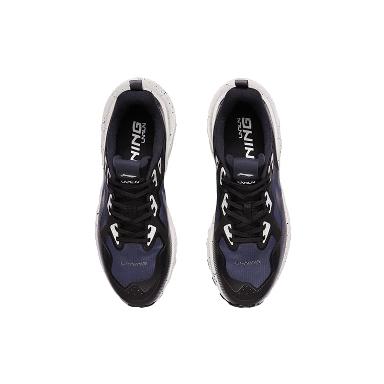 Li Ning Cloud Shield Lightweight Rebound Cushioning Low Top Running Shoes Unisex Black Gray ARHR079-1