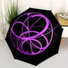 1pc Purple Flower Symbol Umbrella with Plastic Handle,Suitable for All Seasons Home Travel Outdoor UmbrellaM1299