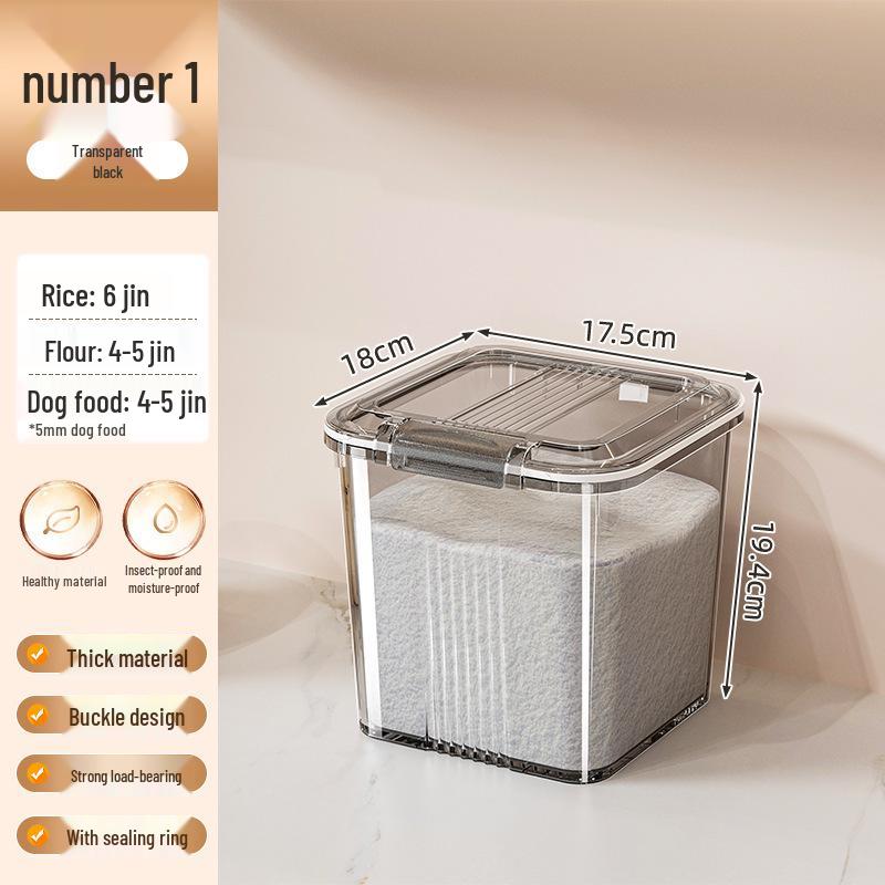 Rotatable Household Rice and Grain Storage Box: Insect & Moisture-Proof, Sealed, Compartmented Bucket