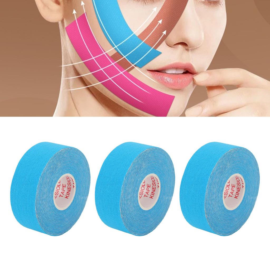 3 Rolls Face Tape Facial Wrinkle Remover Strip Easy Cutting V Shaping Lifting Patch