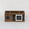 Black Walnut Pen Holder Perpetual Calendar Wooden Storage Box Desktop Office Supplies Ornaments