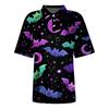 Women's Fashion Casual Lapel Short Sleeve Printed Shirt Women's Button Up Tops