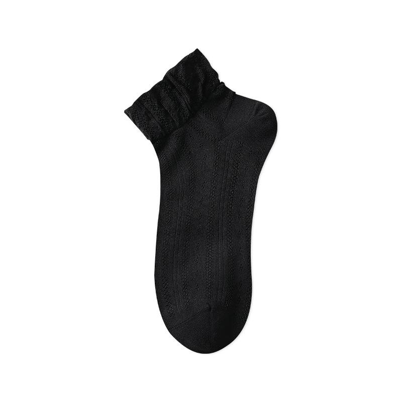 Acheng Women s Ultra-thin Lace Ice Socks - Soft, Breathable, Invisible Ankle Socks One Size