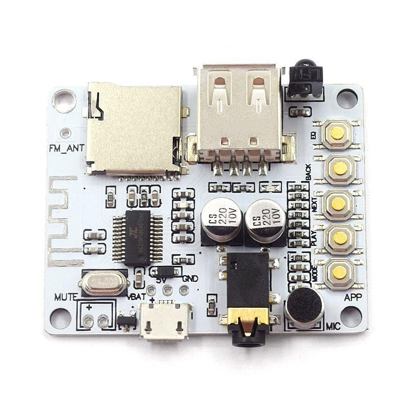 Bluetooth Audio Receiver Module with MP3 Decoding for Headphones, USB, and TF Card