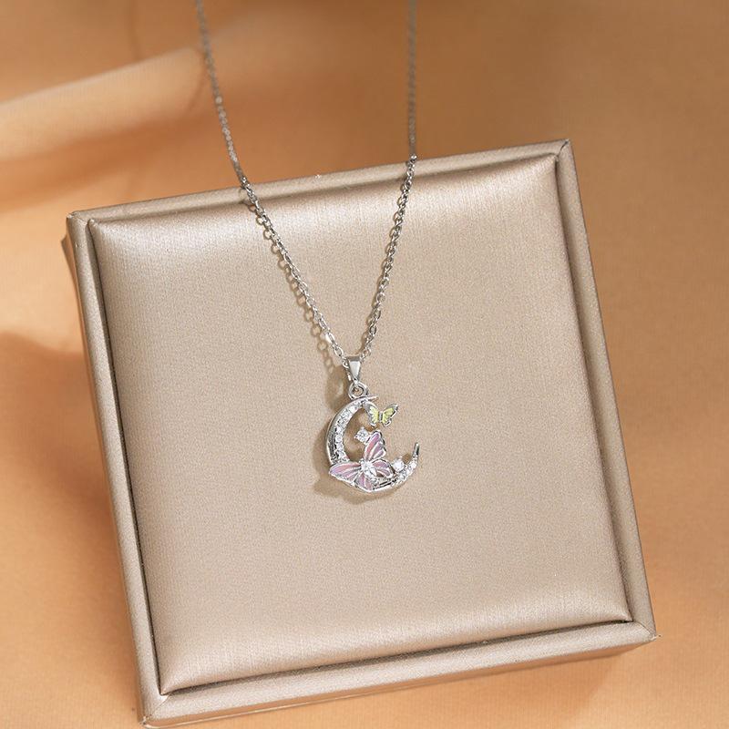Light Luxury Copper-Inlaid Diamond Necklace for Women – Exquisite INS-Style Clavicle Chain