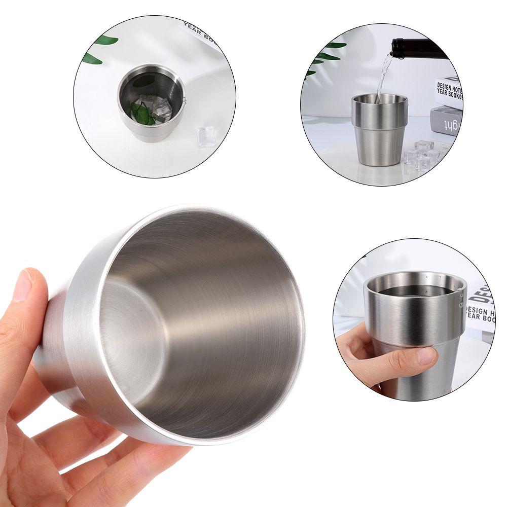 Portable Kitchen & Bar Drinkware Cold Beer Water Jug Stainless Steel Cup Coffee Mug Tea Cups