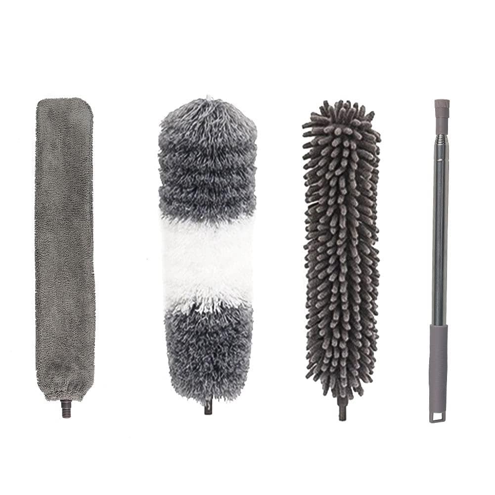 

Пыль выдвижная швабра для уборки для удобной уборки можно мыть для пыли в щелях пылеудалитель чистка подходит для и кондиционеров удаление, (вверх серый