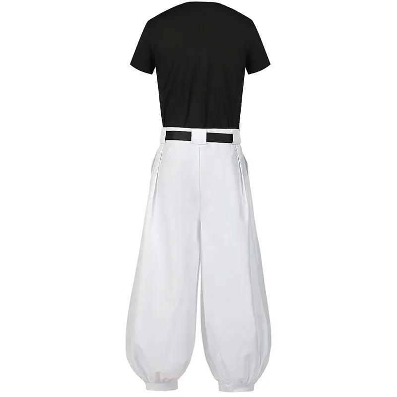 Anime Jujutsu Kaisen Fushiguro Toji Cosplay-kostyme Voksen unisex kortermede toppbukser dress Halloween Uniform Party