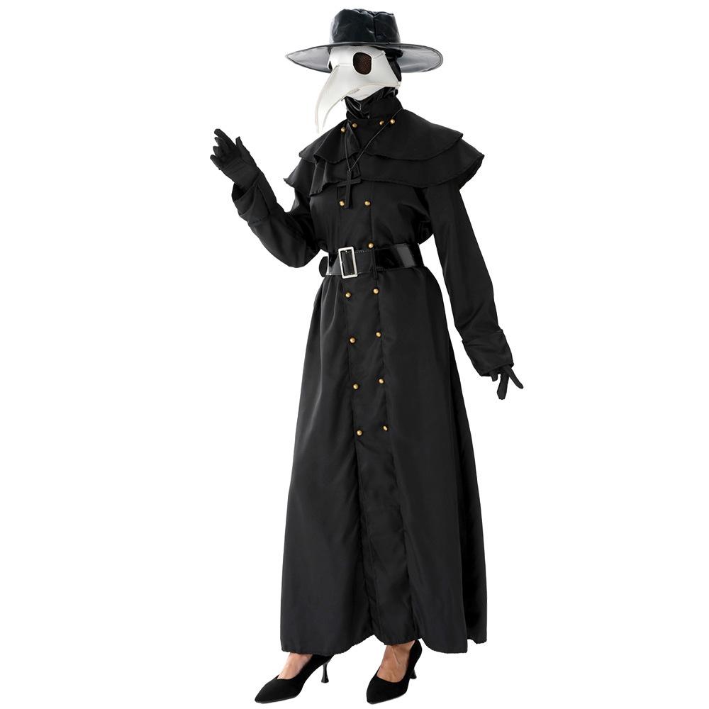 Halloween morový lekár cos kostým vtáčí zob čierna vrana maska Halloween morový lekár kostým hororový lekár kostým