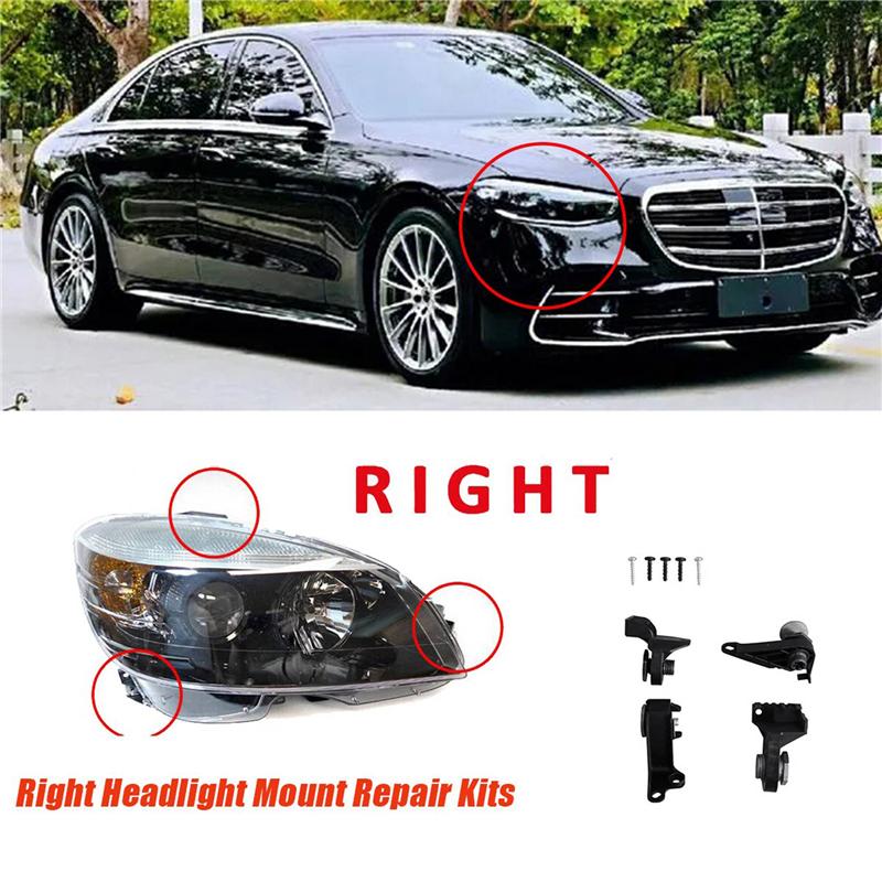 Right Headlight Bracket Mount Repair Kits A2238208404 For  S Class W223 2025-2025 S350 S400 S450 S500 S650 Parts
