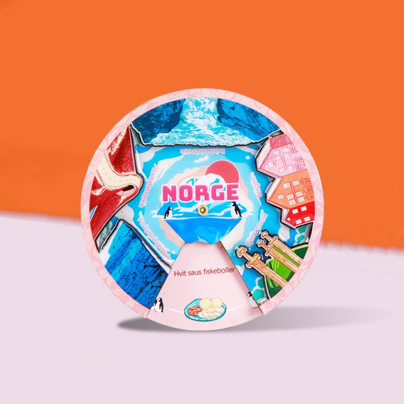 European Wooden Rotating City Fridge Magnet Creative Travel Souvenir Refrigerator Magnet Decoration Gift For Tourists Home Decor