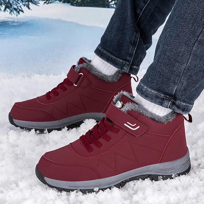 Men's and Women's Winter Fleece Warm Outdoor Hiking Hiking Boots, Cotton Boots, Snow Boots