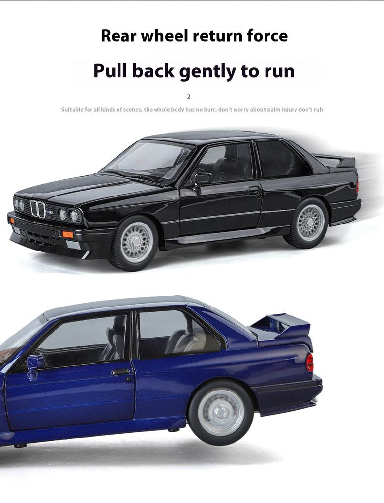 1/24 BMW M3 E30 IM Alloy Miniature Car Diecast Metal Model Collection Hobbies Birthday Present with Friend Decoration Classic Car GT