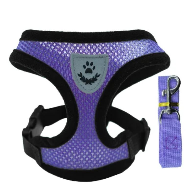 Kattsele Väst Promenadkoppel Koppel För Valphundar Halsband Polyester Justerbar Mesh Hundsele För Små Medelstora Husdjurstillbehör
