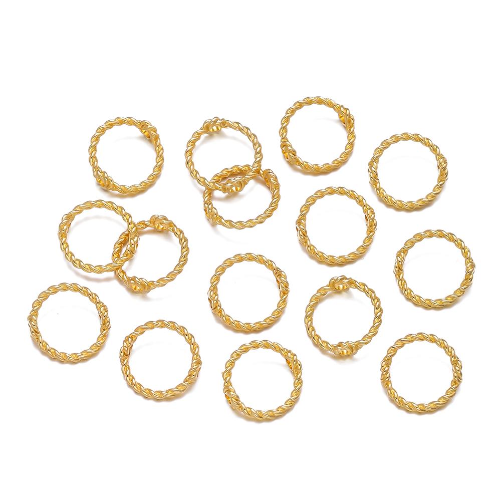 50pcs/lot Lace Connect Beads Frame Bead Ring DIY Handmade String Bead Hollow Loose Spacer Beads For Jewelry Accessories