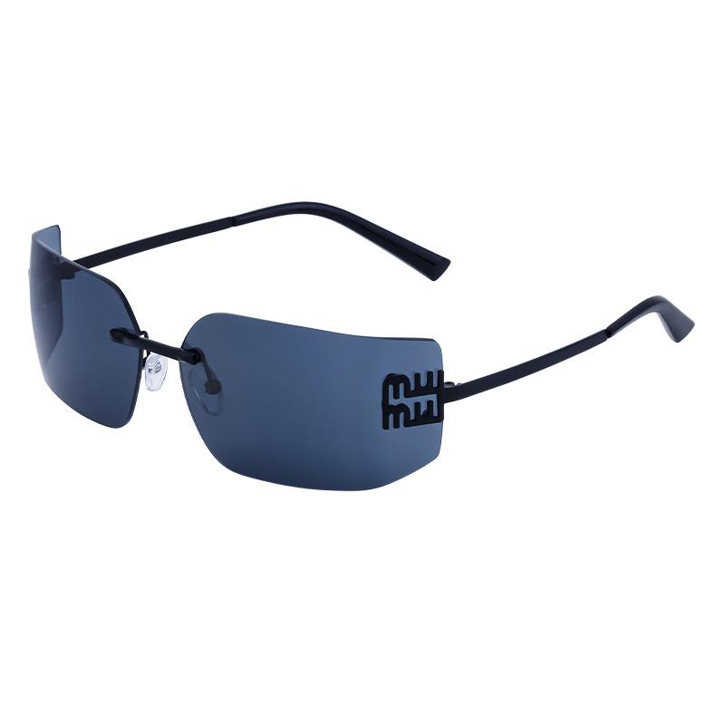 Óculos de Sol Sem Armação Femininos Protetor Solar Óculos de Sol Curvados Óculos de Sol Femininos da Moda