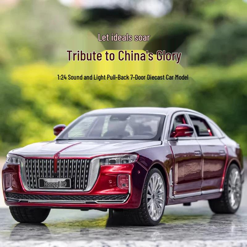 

Black Mamba 24 Hongqi H9 Alloy Toy Car with Opening Doors, Sound, and Light Features