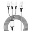 Car Emblem 3in1 Type C Lightning Micro USB Fast Charging Cable for Honda Civic Accord CRV Fit Jazz Odyssey Vezel Pilot HRV Styling Insight