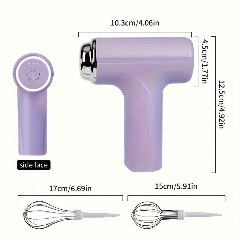 

Portable Electric Egg Yolk Whisk with Whisk Attachments Quickly And Finely Beat Eggs USB Rechargeable Wireless Lightweight Housewife