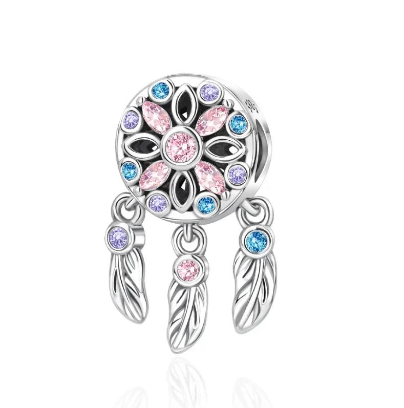 Colorful Dreamcatcher Charm Bead Components Copper Metal Popular Hot Air Balloon Sparkling Pendant Bead Component Bead Component Authentic Original