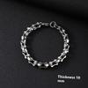 Bracciale da Uomo in Acciaio Inossidabile Semplice Prepotente Punk Alto Senso Cubano Acciaio al Titanio Bracciale Gioielli da Uomo