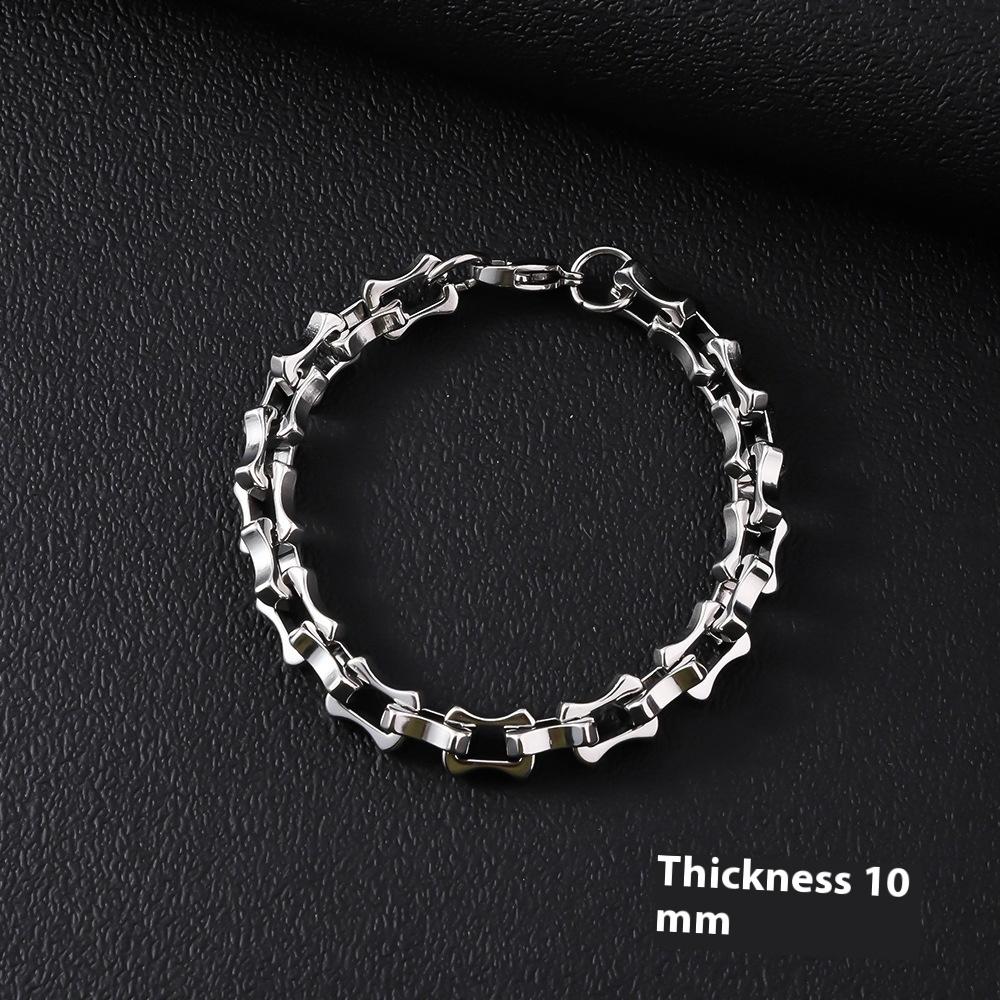 Bracciale da Uomo in Acciaio Inossidabile Semplice Prepotente Punk Alto Senso Cubano Acciaio al Titanio Bracciale Gioielli da Uomo