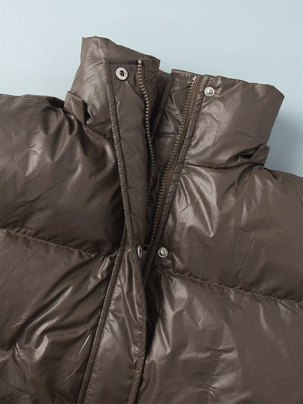 Drawstring Slim-Fit Cotton Jacket Winter Hooded Zipper Cotton Jacket Comfortable and Warm Outerwear