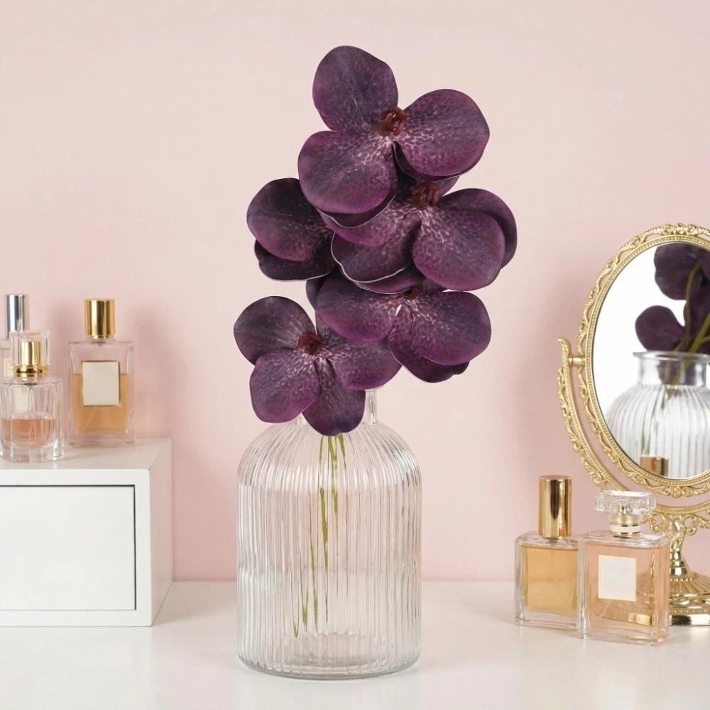 Umělá květní větev Vanda Orchid Flower Butterfly Orchid s efektem skutečného dotyku, falešná květina, svatební party dárky