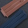 Weiches Naturkautschukarmband 24x17mm 26x19mm Konvexes Ende Hublot Armband Für Big Bang Serie Herren Armband Edelstahl Faltschließe