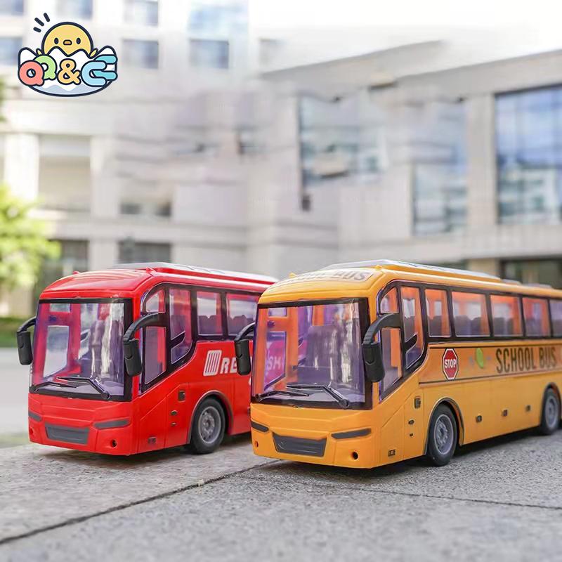Non-Toxic 1:30 17Mhz Rc Car Travel Bus Electric Big Remote Control Truck With Light Simulation School City Model Toy For Children Gift
