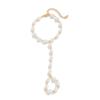 Wind Baroque Imitation Pearl Finger Bracelet Bracelet Design Imitation Crystal Back Chain
