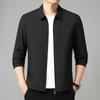 Firstview Men's Business Casual Zippered Lapel Jacket