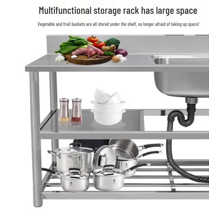 Beifu Kitchen Stainless Steel Sink with Integrated Cabinet and Stand